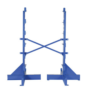 Vestil Steel Single Sided Bar Stock Tree Starter Unit - 7 Levels 500 lb Per Arm - Blue