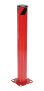 Vestil Steel Pipe Safety Bollard - 36 In. x 4-1/2 In. - Red