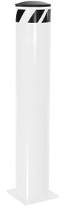 Vestil Steel Pipe Safety Bollard - 48 In. x 8-1/2 In. - White