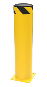 Vestil Steel Pipe Safety Bollard - 36 In. x 8-1/2 In. - Yellow