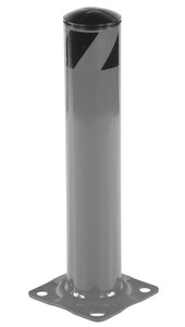 Vestil Steel Pipe Safety Bollard - 24 In. x 4-1/2 In. - Gray Semi Gloss