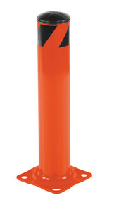 Vestil Steel Pipe Safety Bollard - 24 In. x 4-1/2 In. - Orange