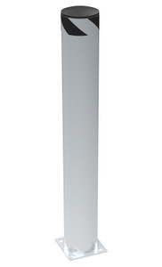 Vestil Steel Pipe Safety Bollard - 48 In. x 6-1/2 In. - Silver