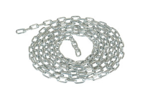 Vestil Galvanized Steel Chain - 15 Ft. For Pipe Bollards - Gray