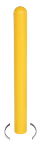 Vestil Low Density Polyethylene Bollard Post Cover - 48 In. x 4-1/2 In. - Yellow