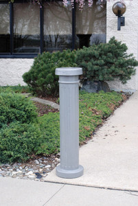 Vestil Aluminum Decorative Bollard - 43-1/2 In. x 5-1/2 In. - Silver