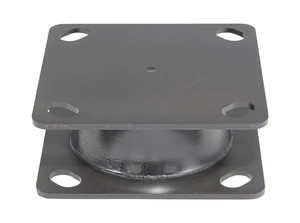 Vestil Steel/Rubber Energy Absorbing Plate - 8 in x 8 in x 3 in - Black