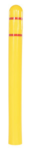 Vestil Low Density Polyethylene Bollard Post Cover Red Tape - 52 In. x 5 In. - Yellow