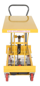 Vestil Steel DC Powered Hydraulic Single Scissor Cart - 20-1/2 In. x 39-3/4 In. 1000 lb - Yellow