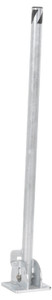 Vestil Steel Fold-Down Galvanized Bollard - 42 In. - Silver