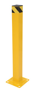 Vestil Steel Square Bollard with Cap - 42 In. - Yellow
