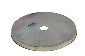 Vestil Galvanized Open Head Drum Cover Disposal Hole - Silver