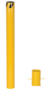 Vestil Steel Removable Pipe Safety Bollard - 48 In x 5-1/2 In - Yellow