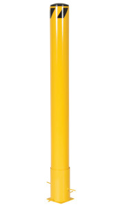 Vestil Steel Removable Pipe Safety Bollard - 48 In x 5-1/2 In - Yellow