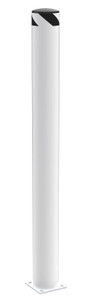 Vestil Steel Pipe Safety Bollard - 72 In. x 6-1/2 In. - White