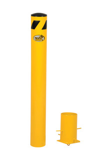 Vestil Steel Removable Pipe Safety Bollard - 72 In x 5-1/2 In - Yellow