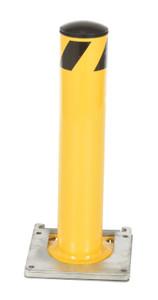 Vestil Steel Surface Mounted Removable Pipe Safety Bollard - 24 In. x 4-1/2 In. - Yellow