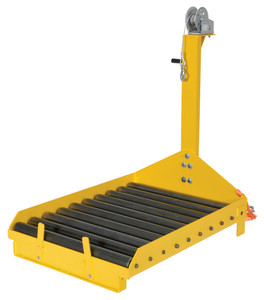 Vestil Fork Truck Battery Transfer Platform with Winch - 4000 lb - Yellow