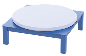 Vestil Factory Installed Steel Elevated Bases for Carousels - 40 In. x 12 In. 6000 lb - Blue