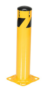Vestil Steel Pipe Bollard with Slots - 24 In. x 4-1/2 In. - Yellow