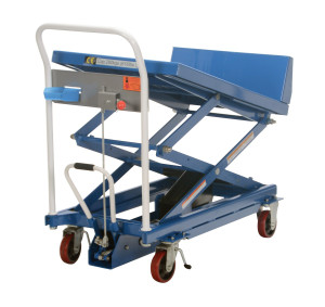 Vestil Steel Lift and Tilt Cart with Sequence Select - 24 In. x 36 In. 600 lb - Blue