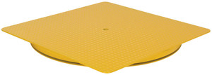 Vestil Heavy Duty Square King Pin Carousel - 48 In. x 48 In. 6000 lb - Yellow