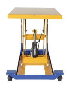 Vestil Steel Foot Pump Powered Scissor Cart - 48 In. x 32 In. 1500 lb Blue / - Yellow