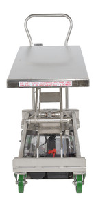 Vestil Stainless Steel 12V DC Double Cart - 20-1/2 In. x 39-3/4 In. 1000 lb - Silver