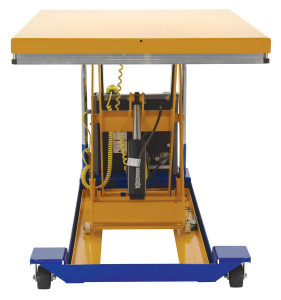 Vestil Steel DC Powered Scissor Cart - 48 In. x 40 In. 1500 lb Blue / - Yellow