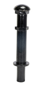Vestil Ductile Iron Decorative Bollard - 28 In. x 7 In. - Black