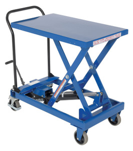 Vestil Steel Heavy Duty Premium Scissor Cart - 19 In. x 33 In. 600 lb - Blue