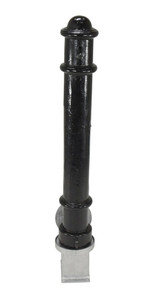 Vestil Steel Underground Removable Ornamental Bollard - 40 In. - Black