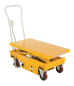Vestil Steel Hydraulic Elevating Cart - 20 In. x 40 In. 2,000 lb - Yellow