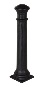 Vestil Ductile Iron Decorative Bollard - 38 In. x 8 In. - Black