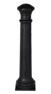 Vestil Ductile Iron Decorative Bollard - 38 In. x 8 In. - Black