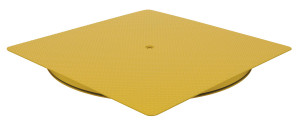 Vestil Heavy Duty Square King Pin Carousel - 60 In. x 60 In. 4000 lb - Yellow