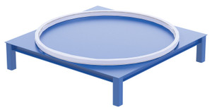 Vestil Factory Installed Steel Elevated Bases for Carousels - 60 In. x 12 In. 6000 lb - Blue