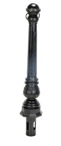 Vestil Ductile Iron Decorative Bollard - 39 In. x 5 In. - Black