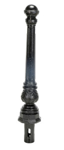 Vestil Ductile Iron Decorative Bollard - 39 In. x 5 In. - Black