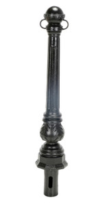 Vestil Ductile Iron Decorative Bollard - 39 In. x 5 In. - Black