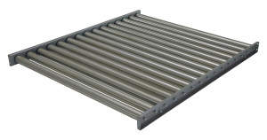 Vestil Steel Gravity Roller Conveyor - 52 In. x 60 In. 5000 - Silver
