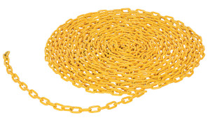Vestil Steel Bollard Safety Chain Per Foot - 3/16 In. Thickness - Yellow