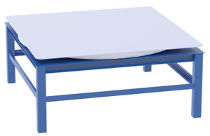 Vestil Factory Installed Steel Elevated Bases for Carousels - 60 In. x 24 In. 6000 lb - Blue