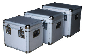 Vestil Aluminum Storage Cases Set of - 3 - Silver