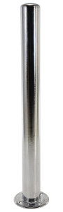 Vestil Steel Chrome Plated Safety Bollard - 42-1/8 In. x 4 In. - Silver