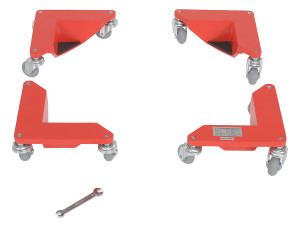 Vestil Aluminum Corner Mover Dolly - 4 Pack 200 lb - Red