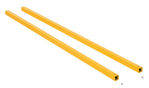 Vestil Steel Square Safety Handrail Connection Tubing - 48 In. - Yellow