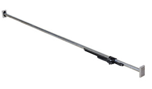 Vestil Heavy Duty Steel Round Tube Cargo Bar - 89 In. to 104 In. - Silver