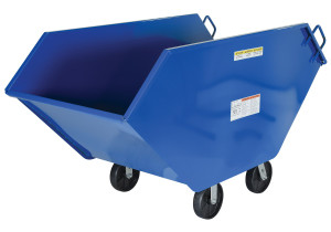 Vestil Steel Chip and Waste Trucks - 22.2 Cubic Feet 2000 lb - Blue