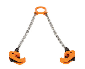 Vestil Steel Chain Drum Lifter - 2000 - Orange/Silver